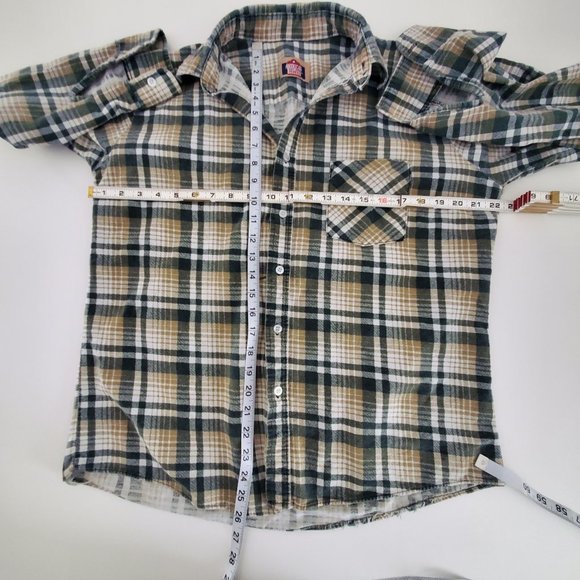 Vintage Flannel Distressed Boho USA 80'S - Picture 3 of 10